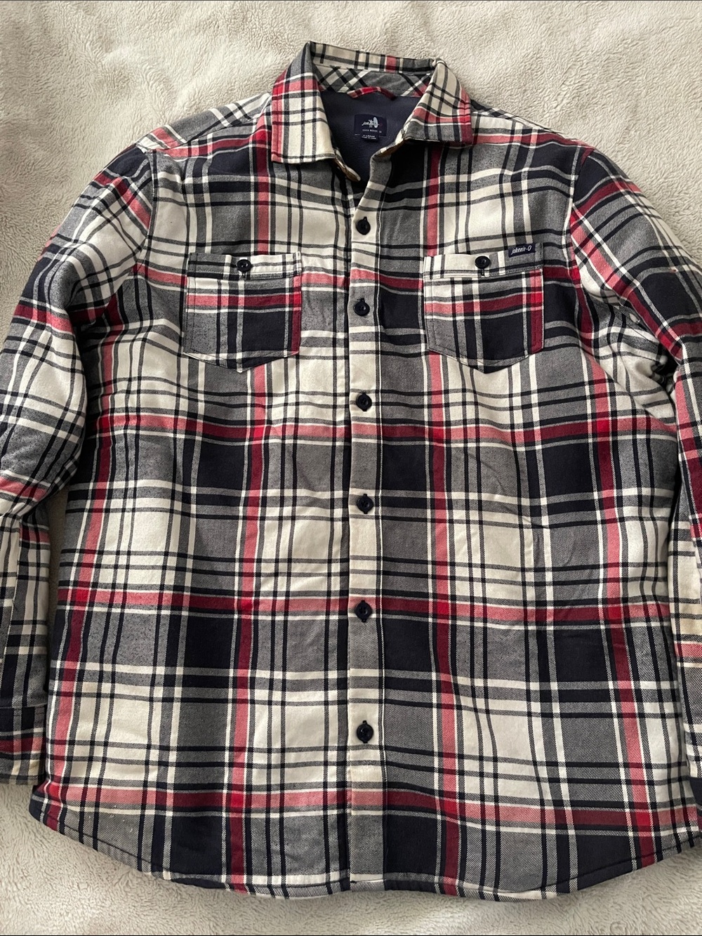 Johnny-O Plaid Button Up Flannel Shacket Men’s XL plaid